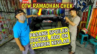 CARA PEMASANGAN SPOILER DUCKTAIL ADD ON CARBON KEVLAR | HONDA JAZZ GK5