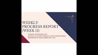 Weekly Progress Report (Week 11)