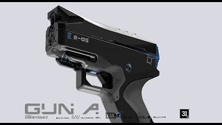 fusion360 hard surface gun designA