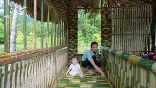 2 Years Living In The Forest - Single Mother Builds Bamboo House & Harvests Alone