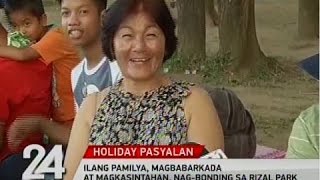 Ilang pamilya, magbabarkada at magkasintahan, nag-bonding sa Rizal Park