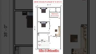 BIG 2BHK Dream Home in 20x35 Feet Space? | 35'X20' Dream Home Plan| 20x35 Ghar ka Naksha|