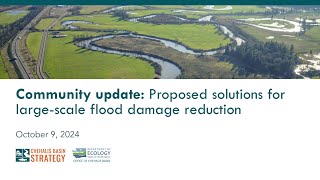 Community update: Proposed solutions for large-scale flood damage reduction