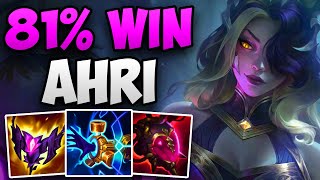 81% WIN RATE AHRI IN KOREAN CHALLENGER! | CHALLENGER AHRI MID GAMEPLAY | Patch 1