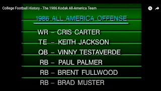 College Football History - The 1986 Kodak All-America Team