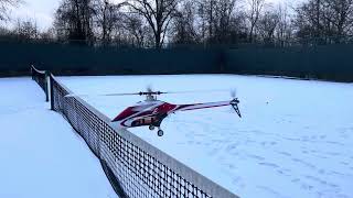 Winter Wonderland beauty!!  JR Forza 700, Roban 4-blade main rotor