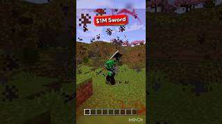 Minecraft, But $1 Sward VS $1M Sward.. #shorts