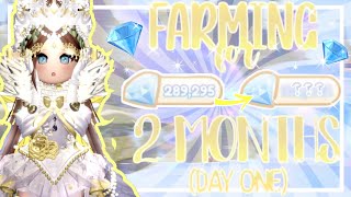 💎FARMING IN ROYALE HIGH FOR 💫2 MONTHS! (Day 1)💫 // Farm with me!💎 | Roblox Royale High