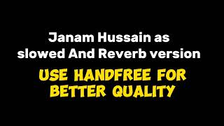 |New Noha Janam Hussain|Sowed Version|Irfan Haider|2023/ 2024 |New Noha|