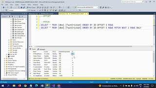 SQL SERVER||OFFSET Vs FETCH Vs TOP