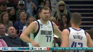 Luka Doncic in beast mode shocked the entire Hornets arena with 4 3-pointers in a row