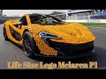 Watch Lando Norris Lap Silverstone in a McLaren P1 Made of Lego. | Life Size Lego Mclaren P1