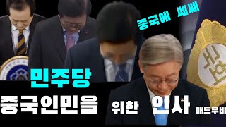 중국어로 시진핑에게 인사하는 민주당. 아직도 대가리가 덜 깨진 중도를 위한 영상 (민주당의 뿌리)