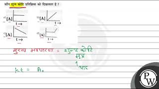 कौन शून्य कोटि प्रतिक्रिया को दिखलाता है ? (A) [A] (B) \\( [\\mathbf{...