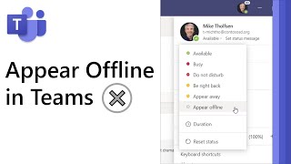 How to Appear Offline in Microsoft Teams and set Status Duration