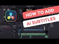 Creating AI Subtitles in DaVinci Resolve 18.5