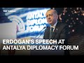 Türkiye's President Erdogan speaks at the Antalya Diplomacy Forum 2022