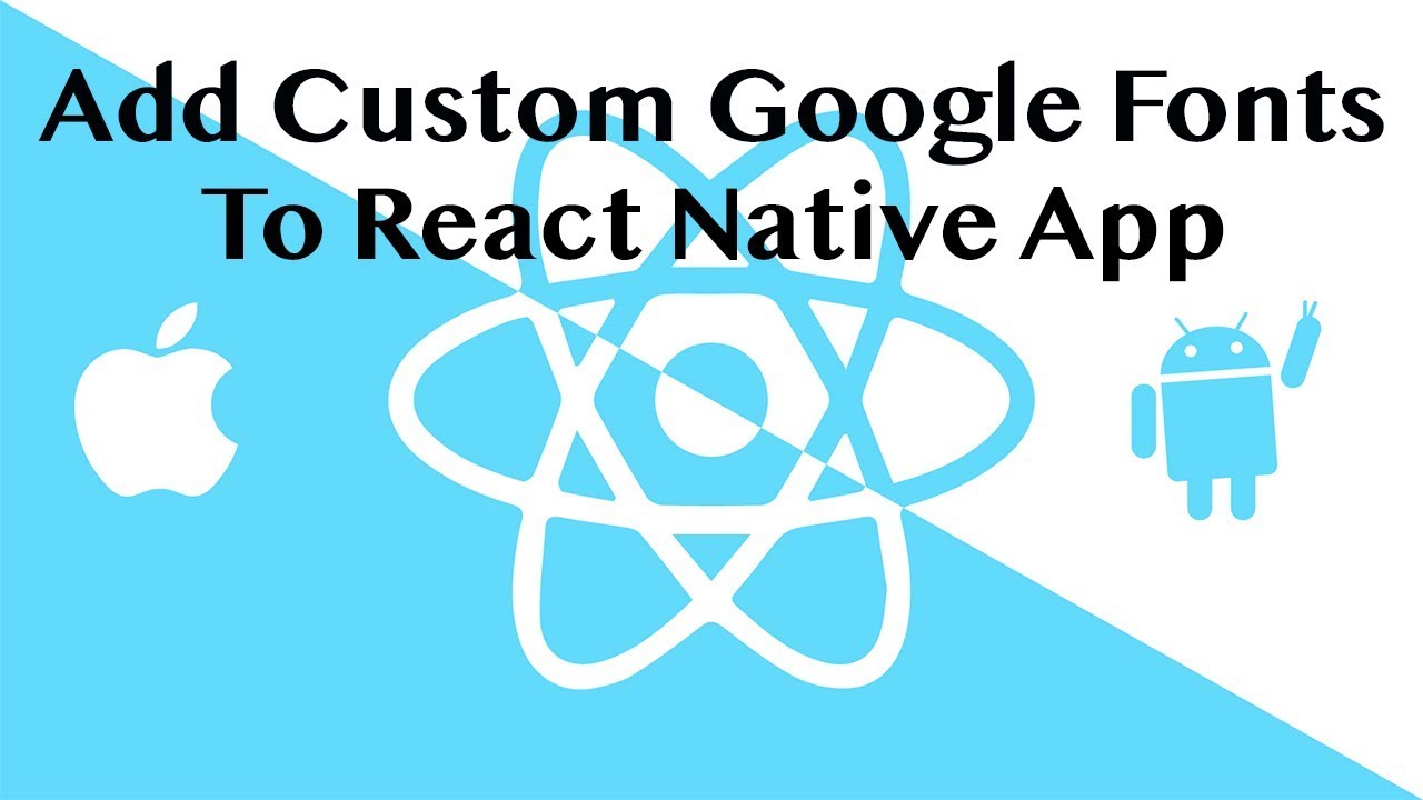 React font. Native add. React fonts.