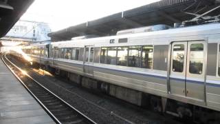 JR西日本 223系2000番台 新快速 野洲行き MH  223系1000番台 12連 普通 網干行き 膳所駅  20151208