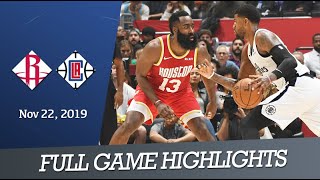 Houston Rockets vs LA Clippers - Full Game Highlights | Nov 22, 2019 | NBA Season 2019-20