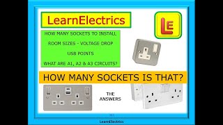 HOW MANY SOCKETS IS THAT? - KITCHENS, BEDROOMS, LOUNGE, FLOOR AREA, VOLTAGE DROP, BREAKER SIZE, MORE