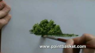 Painting lessons - How to paint trees and bushes in oil painting
