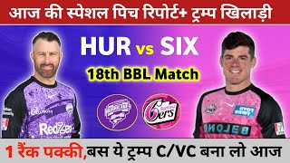 Hobbart Hurricane vs Sydney sixers Dream11 Team | HUR vs SIX Dream11 Match Today |