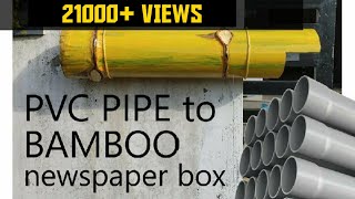 DIY Bamboo Newspaper box by PVC pipes #shorts