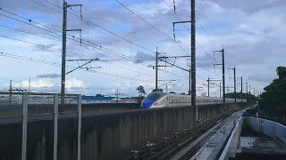 新幹線通過　ﾆｭｰｼｬﾄﾙ志久駅　(4)