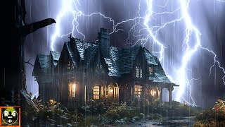 Thunderstorm and Rain Sounds | Heavy Thunder, Intense Lightning and Pouring Rain for Sleeping