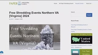 Fairfax County warns residents of new shredding scam