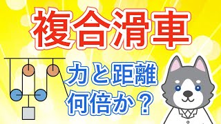 複合滑車（組み合わせ滑車）の仕事計算【中3理科 物理】#19