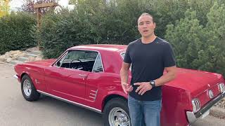 Michael Linklater shows off the Fully Restored 1966 Ford Mustang