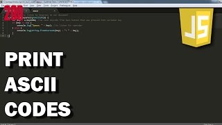 JAVASCRIPT/JQUERY Print ASCII Codes