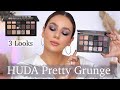 HUDA BEAUTY:PRETTY GRUNGE EYESHADOW || 3 LOOKS Application, Review & Some Comparison ||Tania B Wells