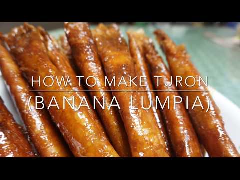 Turon (banana spring roll) with caramel