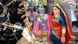 Beautiful Radha Krishna Statue in A store