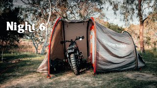 Rain ASMR | Solo Camping from my Motorcycle | Silent Vlog
