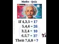 Maths Quiz || Only for genius Maths braing Test #maths#trending #iqtest  #ytshortsfeed #shorts