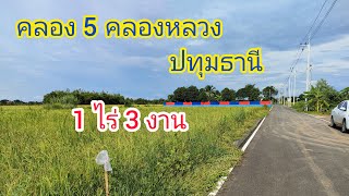 คลอง5 คลองหลวง ที่ดิน 1 ไร่ 3 งาน ขายยกแปลง 3.5 ล้านบาท #สร้างบ้าน #ตั้งบริษัท