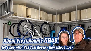 Black Friday FLEXIMOUNTS Garage Rack GR48 Red Tool House   Homestead Install and Recommend 2022