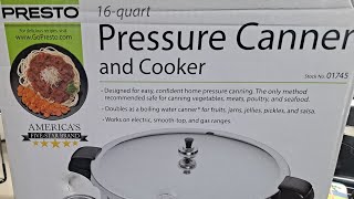 Unboxing of 16Qt  Presto Pressure Canner/Cooker | Survival Canning | Home Canning | Pressure Canning