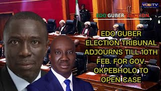 Edo Guber Election Tribunal adjourns till 10th Feb. for Gov. Okpebholo to open case