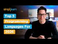 Top 5 Programming Languages For 2026 | High Paying Programming Languages For 2026 | Simplilearn
