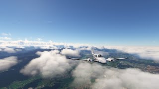 MSFS Innsbruck (LOWI) - Salzburg (LOWS) full flight Beechcraft Baron G58 BeyondATC premium