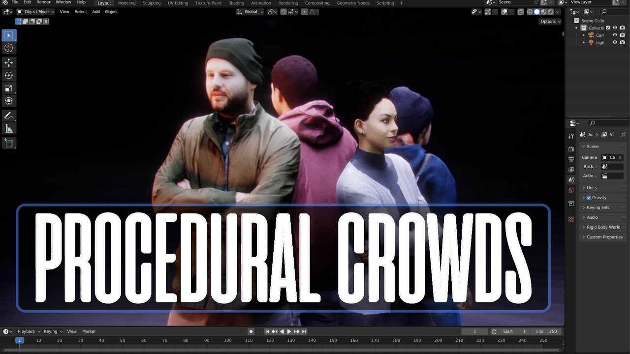 Blender 3 5x Procedural Crowd Are Now Here Youtube