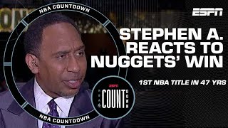 Stephen A. reacts to Nuggets winning NBA Finals: They put the world on notice! | NBA Countdown