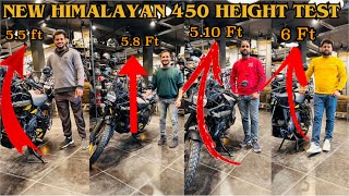 Royal Enfield New Himalayan 450 Seat HEIGHT Test | Will 5.4, 5.8 \u0026 6ft Height WORK ? Rs. 2.69 lakh