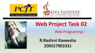 java institute || Web Programing || eShop Project Task 02..