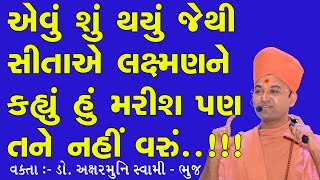 સીતાએ લક્ષ્મણને કહ્યું કે હું મરીશ પણ તને નહિ વરું | Sita \u0026 Lakshman Fight | Dr. Aksharmuni Swami